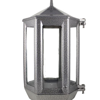 Silver black hexagon candle