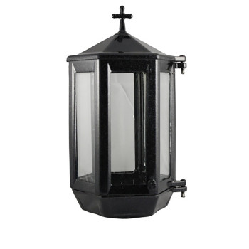 Black hexagon candle