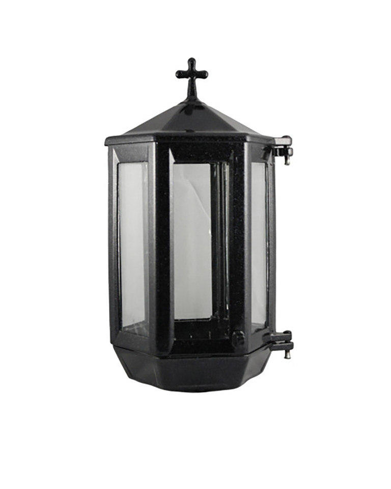Black hexagon candle