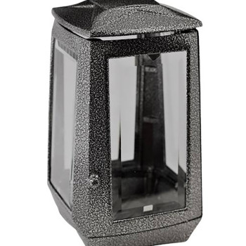 Square lamp silver - black