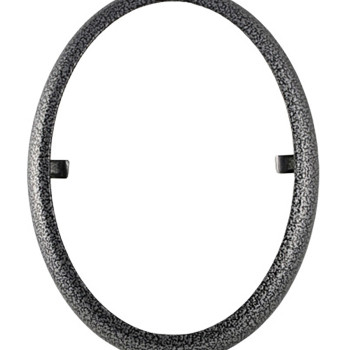 Frame 13 x 18 cm oval silver - black