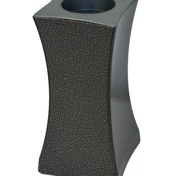 Aluminum vase silver - black