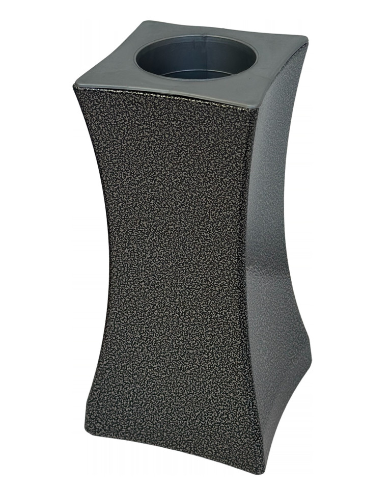 Aluminum vase silver - black