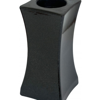 Aluminum vase black
