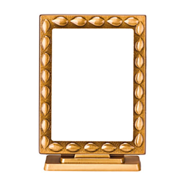Brass frame with support for rectangular porcelain tile - mesh design