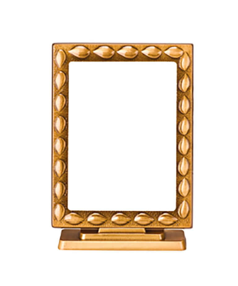 Brass frame with support for rectangular porcelain tile - mesh design