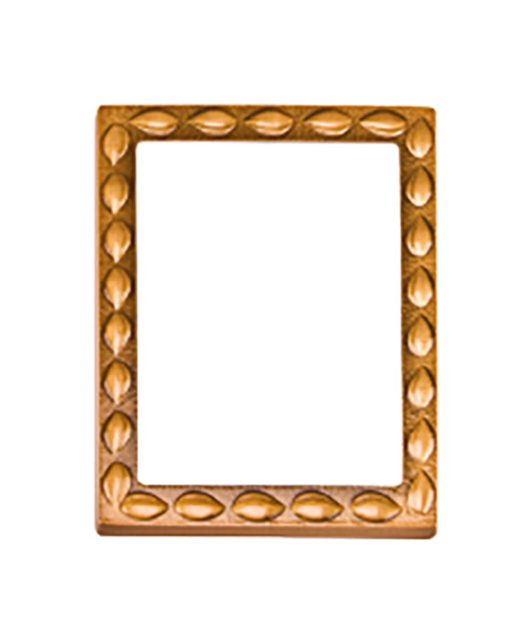 Brass frame for rectangular porcelain tile - mesh design 30-319