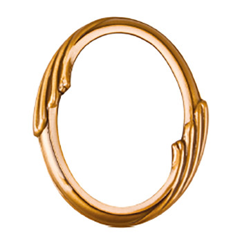Brass frame for oval porcelain tile