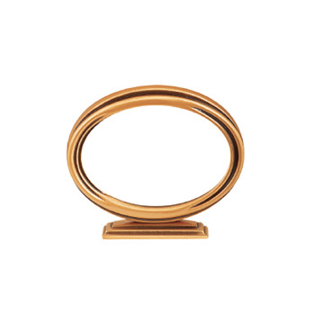 Brass frame with support for oval porcelain tile (horizontal)
