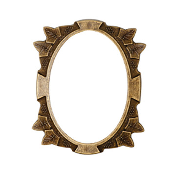 Antique frame for oval porcelain tile
