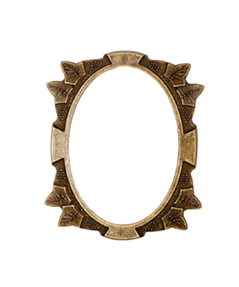 Antique frame for oval porcelain tile