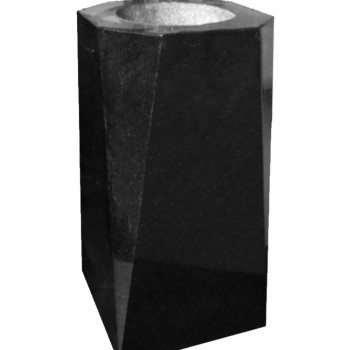 Shanxi Black granite vase, Polygonal Design
