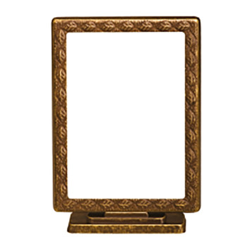 Antique frame with support for rectangular porcelain tile