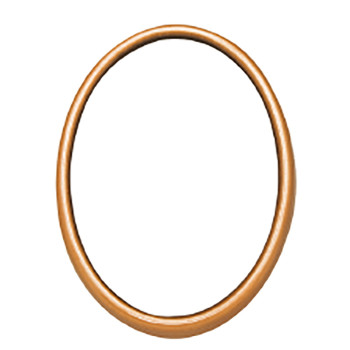 Brass frame for oval porcelain tile - thin stroke
