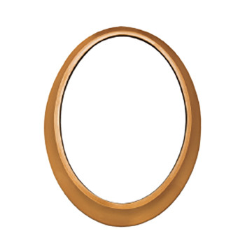 Brass frame for oval porcelain tile - wide stroke