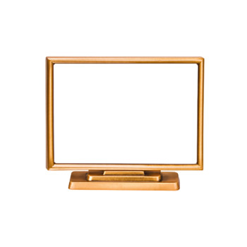 Brass frame with support for rectangular porcelain tile (horizontal) 1