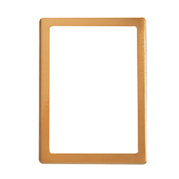 Brass frame for rectangular porcelain tile
