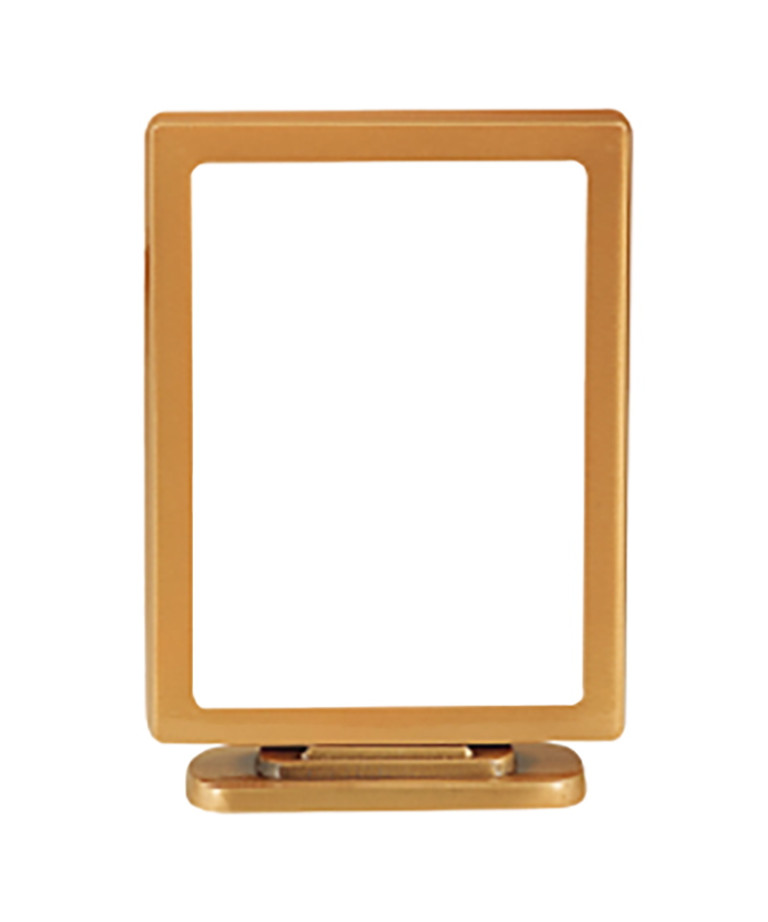 Brass frame with support for rectangular porcelain tile Vertical