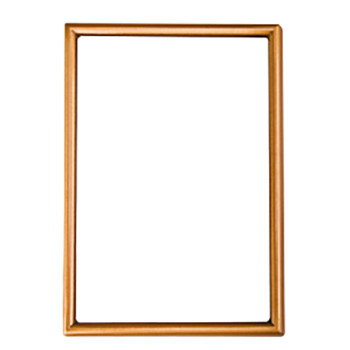Brass frame for rectangular porcelain tile thin